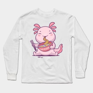 Ramen Axolotl Long Sleeve T-Shirt